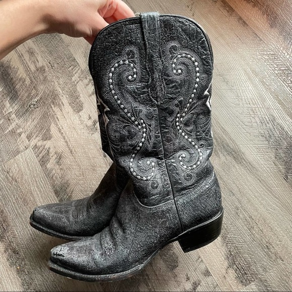 Safari exotic black leather boots size 8.5 - Picture 2 of 11